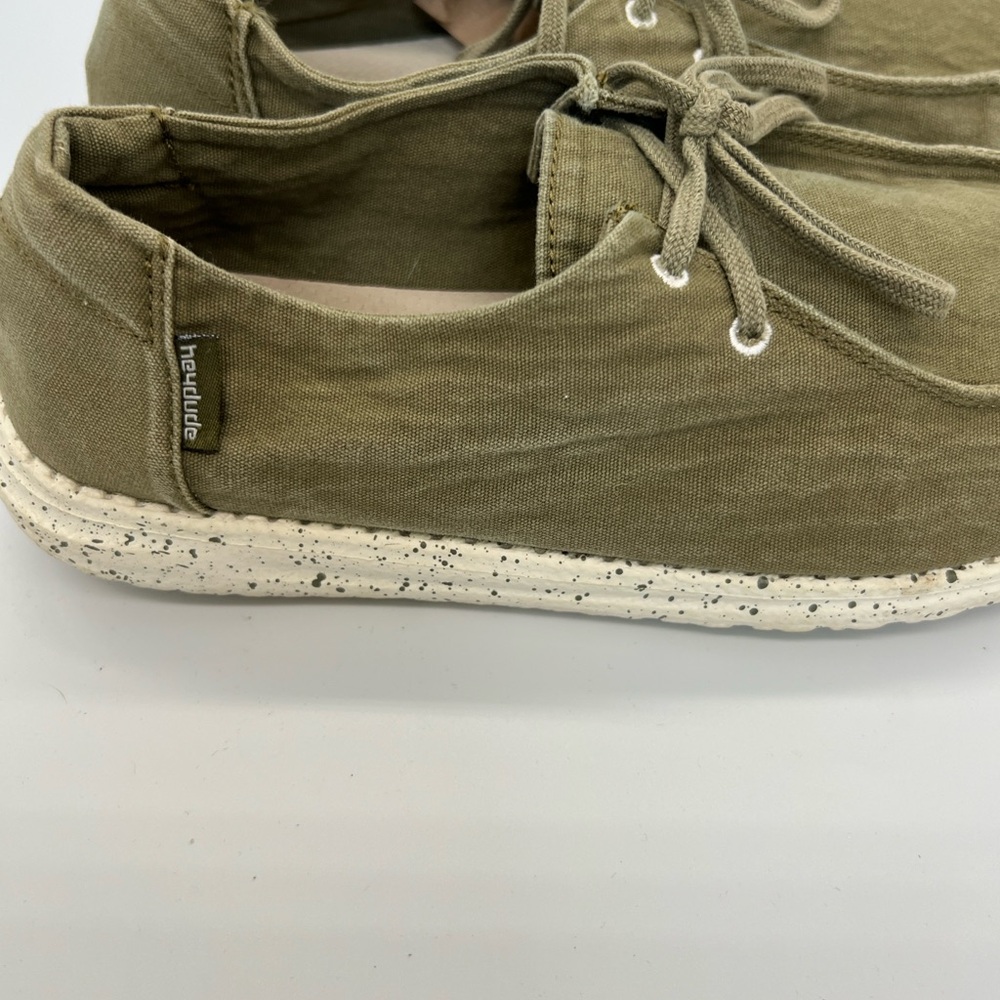 Hey Dude Olive Canvas Slip-On Loafers - Picture 6 of 7